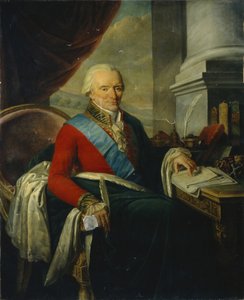 Porträt von Prinz Michail Michailowitsch Schtscherbatow, spätes 18. Jahrhundert von Nicolas de Courteille