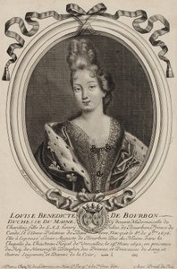 Gravur von Louise Bénédicte de Bourbon (Herzogin von Maine), von Nicholas de Larmessin aus Paris um 1690 von Nicolas de Larmessin