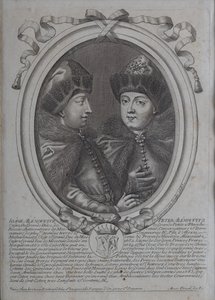 Die Zaren Iwan Alexejewitsch und Peter Alexejewitsch von Russland von Nicolas de Larmessin