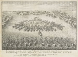 Die Seeschlacht von Gangut am 27. Juli 1714 von Nicolas de Larmessin II