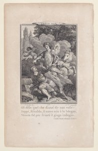 Canto 42, Strophe 64, aus Orlando Furioso von Nicolas de Launay