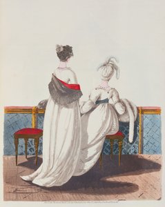 Nachmittagskleider aus Heideloffs Galerie der Mode, frühes 19. Jahrhundert