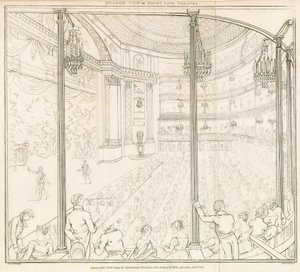 Innenansicht des Drury Lane Theaters, London von Nicolaus von Heideloff