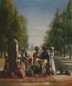 Diener an einer Pumpe, ca. 1840 von Nicolino Calyo
