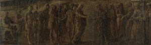 Treffen zwischen einem König und einer Königin, ca. 1490-1510 von Nicolo Rondinelli