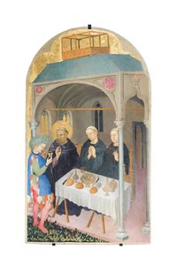 Der heilige Benedikt trinkt vergifteten Wein