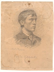 Porträt des Malers Frits Kraul (1862-1935) im 3/4 Profil