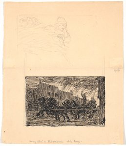 Illustrationsentwurf für Sønderjyske Folkesagn, v. F.Ohrt. F.o. Wo Sie es am wenigsten erwarten und f.n. König Abel und die Seiler