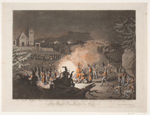 Das Biwak der norwegischen Truppen unter der Führung von Prinz Christian August im letzten Krieg mit Schweden, 1808