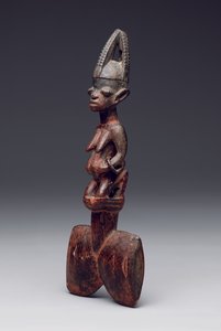 Shango-Tanzstab ("oshe" Shango), spätes 19. bis frühes 20. Jahrhundert