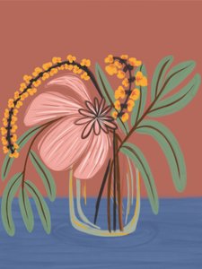 Blush Botanische Vase von Nikita Jariwala