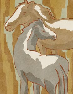 Ruhige Pferdefamilie von Nikita Jariwala