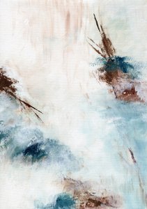 Erdiges Aqua Abstrakt von Nikita Jariwala