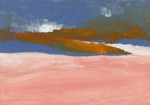 Rosa Wüstenhorizont von Nikita Jariwala