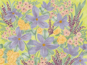 Lebhafte Gartenblumen