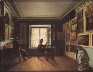 Das Atelier des Malers, 1820er Jahre