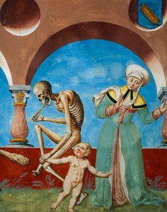 Tod reißt Kind von seiner Mutter, (Detail) von Niklaus Manuel