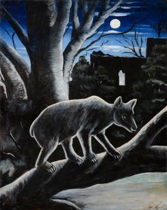 Bär in der mondhellen Nacht