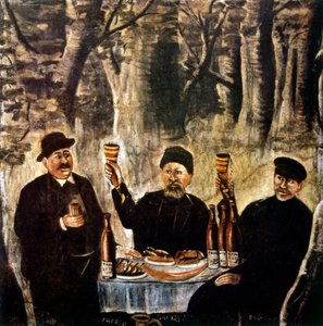Fest der vier Stadträte von Niko Pirosmani