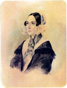 Porträt der Dekabristin Baronin Anna von Rosen 1797-1883, 1832 von Nikolai Alexandrovich Bestuzhev