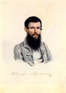 Porträt des Dekabristen Dmitry Zavalishin 1804-1892, 1839