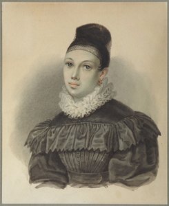 Porträt von Jelisaweta Petrowna Naryschkina 1801-1867, 1832 von Nikolai Alexandrovich Bestuzhev