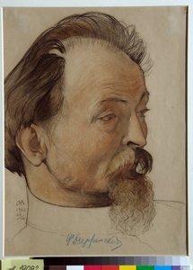 Porträt von Felix Dserschinski (1877-1926), bolschewistischer Revolutionär, Gründer und Leiter der Tscheka - Zeichnung von Nikolai Andrejewitsch Andrejew (1873-1932)