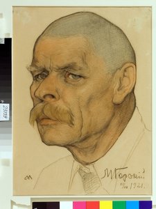 Porträt des russischen Schriftstellers Maxim Gorki von Nikolai Andreevich Andreev