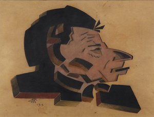 Porträt von Wsewolod Meyerhold 1874-1940, 1913 von Nikolai Ivanovich Kulbin