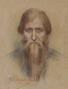 Porträt des russischen Mystikers Grigory Rasputin 1869-1916, 1913 von Nikolai Kornilovich Bodarevsky