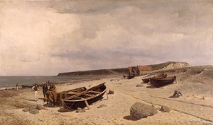 Teil des Strandes von Jæren
