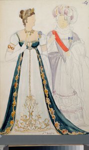 Kostümentwurf für die Oper "Eugen Onegin" von P. Tschaikowski