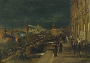 Beleuchtung von Moskau anlässlich der Krönung von Kaiser Alexander III. am 15. Mai 1883, 1883