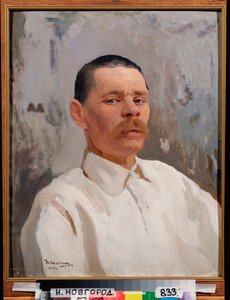 Porträt des Schriftstellers Maxime Gorki (Gorky) (1868-1939) von Nikolay Pavlovich Shlein