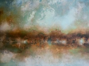 Nebelige abstrakte Landschaft