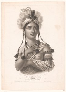 Personifikation von Amerika von Noel Francois Bertrand