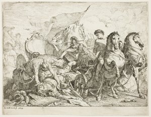 Antiochus fällt von seinem Streitwagen
