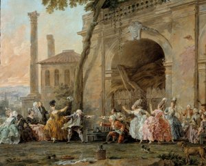 Colin-aillard (Detail). Gemälde von Noël Halle, circa 1770-1780