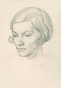 Porträt der Frau des Künstlers, Celia Fiennes von Noel Rooke