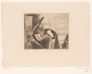 Porträt von Henri Charles Guérard in seinem Atelier