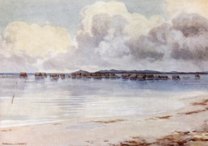 Meeresdorf, Tupusuli, Britisch-Neuguinea von Norman Hardy