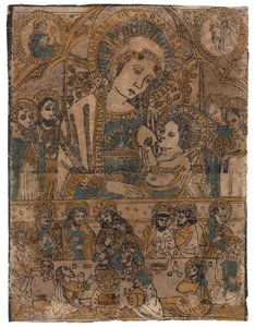 Madonna lactans mit dem letzten Abendmahl von Northern Italian School