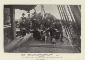 Die Mitglieder der Expedition nach ihrer Rückkehr nach Christiania von Norwegian Photographer