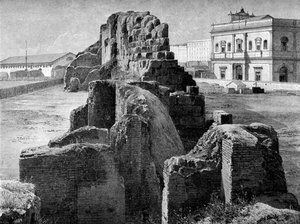 Überreste der Servianischen Mauer in der Nähe des Bahnhofs, Rom, 1902