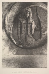 Und dort drüben, das Astralidol, die Apotheose, 1891 von Odilon Redon