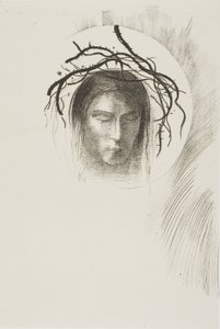 Der Tag erscheint endlich,...und im Sonnenscheibe leuchtet das Gesicht von Jesus Christus, Platte 24 von 24 von Odilon Redon