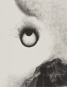 Überall brennen Augen, Platte 9 aus Die Versuchung des heiligen Antonius (1. Serie) von Odilon Redon