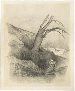 Kniende Frau