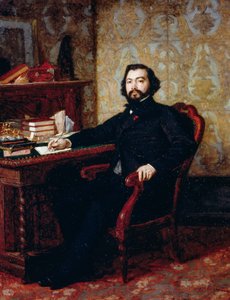 Porträt des Anwalts Aristide Minelli, von Odoardo Borrani (1833-1905), Öl auf Holz, 40,5x32,5 cm