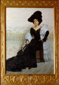 Porträt von Madame Agliano von Odoardo Gelli